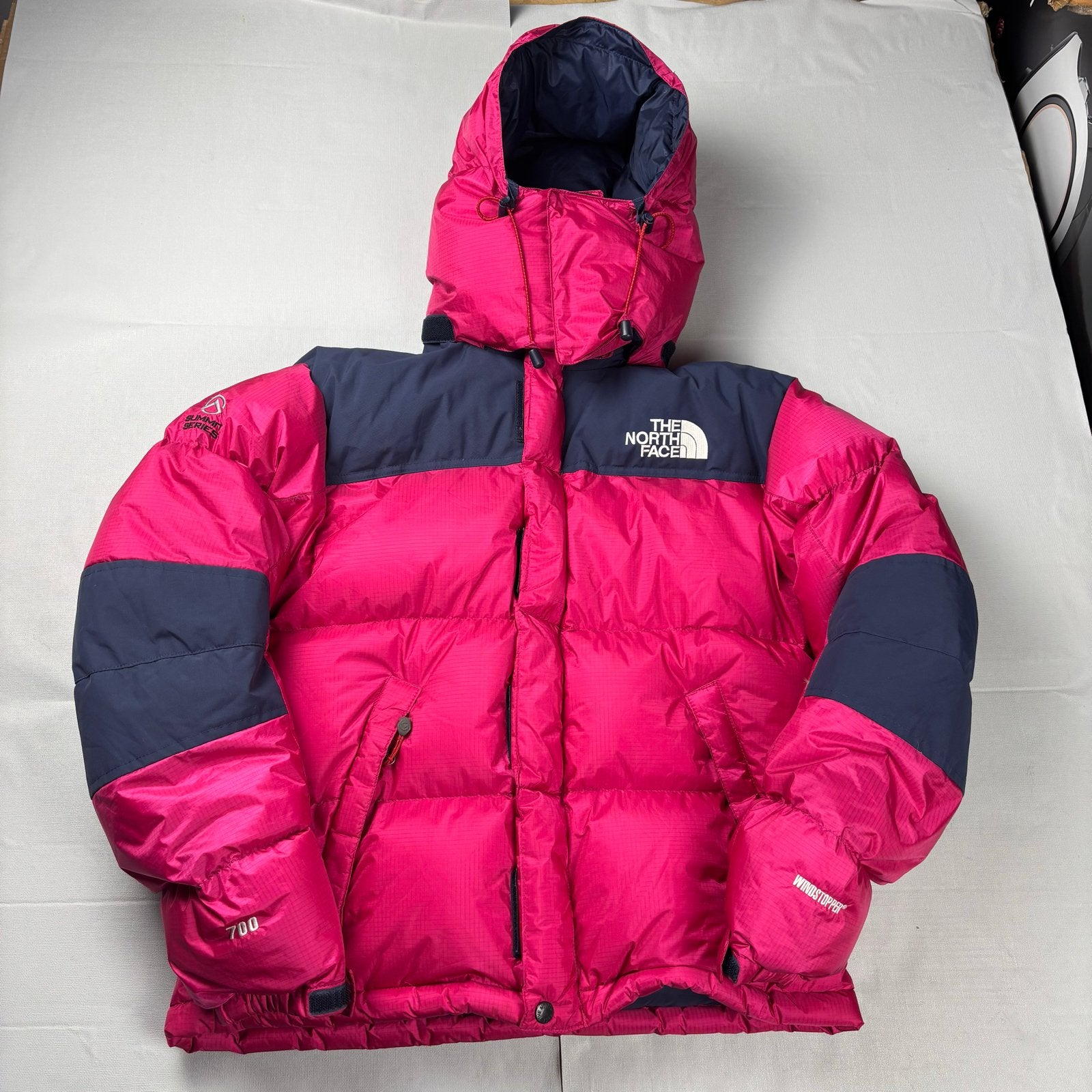 The North Face Summit Series 700 Donsjack - Roze/Blauw, Ophalen of Verzenden, Zo goed als nieuw, Maat 34 (XS) of kleiner, Roze