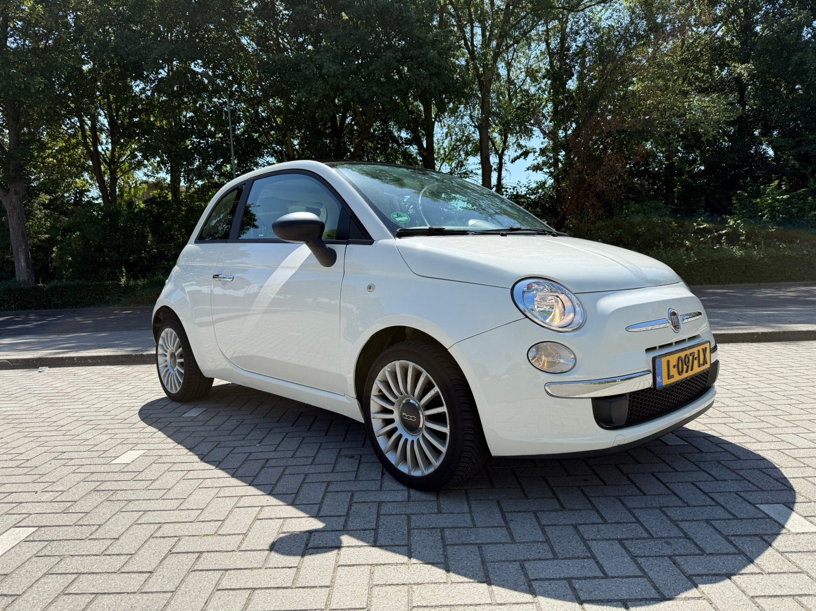 Fiat 500 1.2 wit 2013 te koop!, Auto's, Fiat, Particulier, ABS, Airbags, Airconditioning, Boordcomputer, Centrale vergrendeling