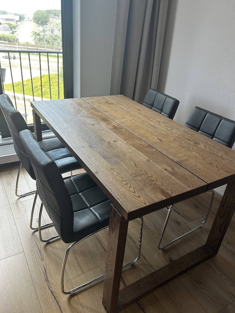 IKEA MÖRBYLÅNGA TAFEL - bruin - + 4 gratis stoelen, Huis en Inrichting, Tafels | Eettafels, Ophalen, Gebruikt, Rechthoekig, 50 tot 100 cm