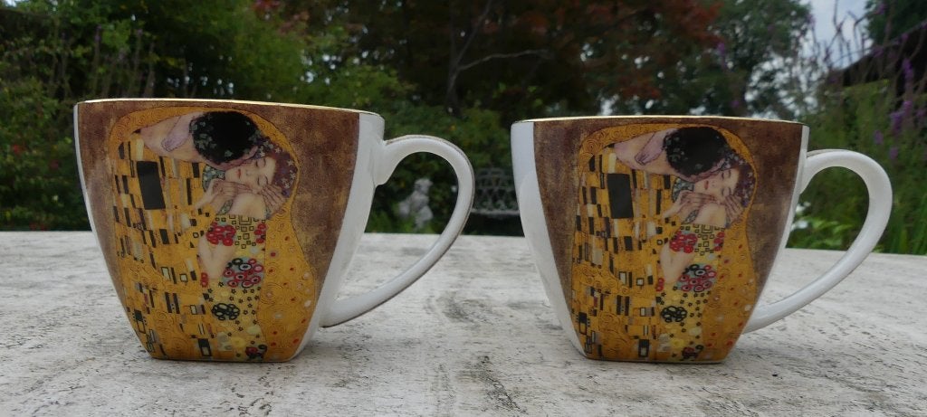 2 x Mok Gustav Klimt The Kiss Fusaich Pegasus Japan 24 krt, Overige merken, Nieuw, Ophalen of Verzenden, Overige stijlen