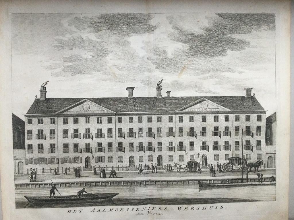 Amsterdam, Singel, 1760, Antiek en Kunst, Kunst | Etsen en Gravures, Verzenden