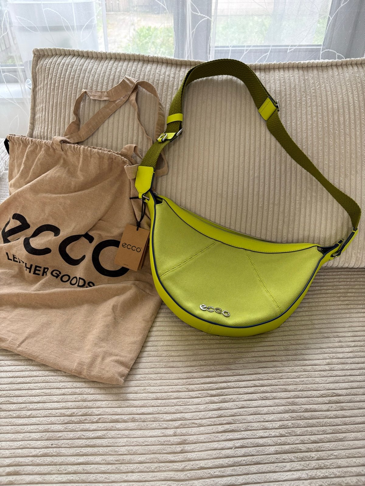 Nieuwe ECCO Fortune Bag M Canvas Lime Punch Schoudertas, Ophalen of Verzenden, Nieuw, Groen, Schoudertasje
