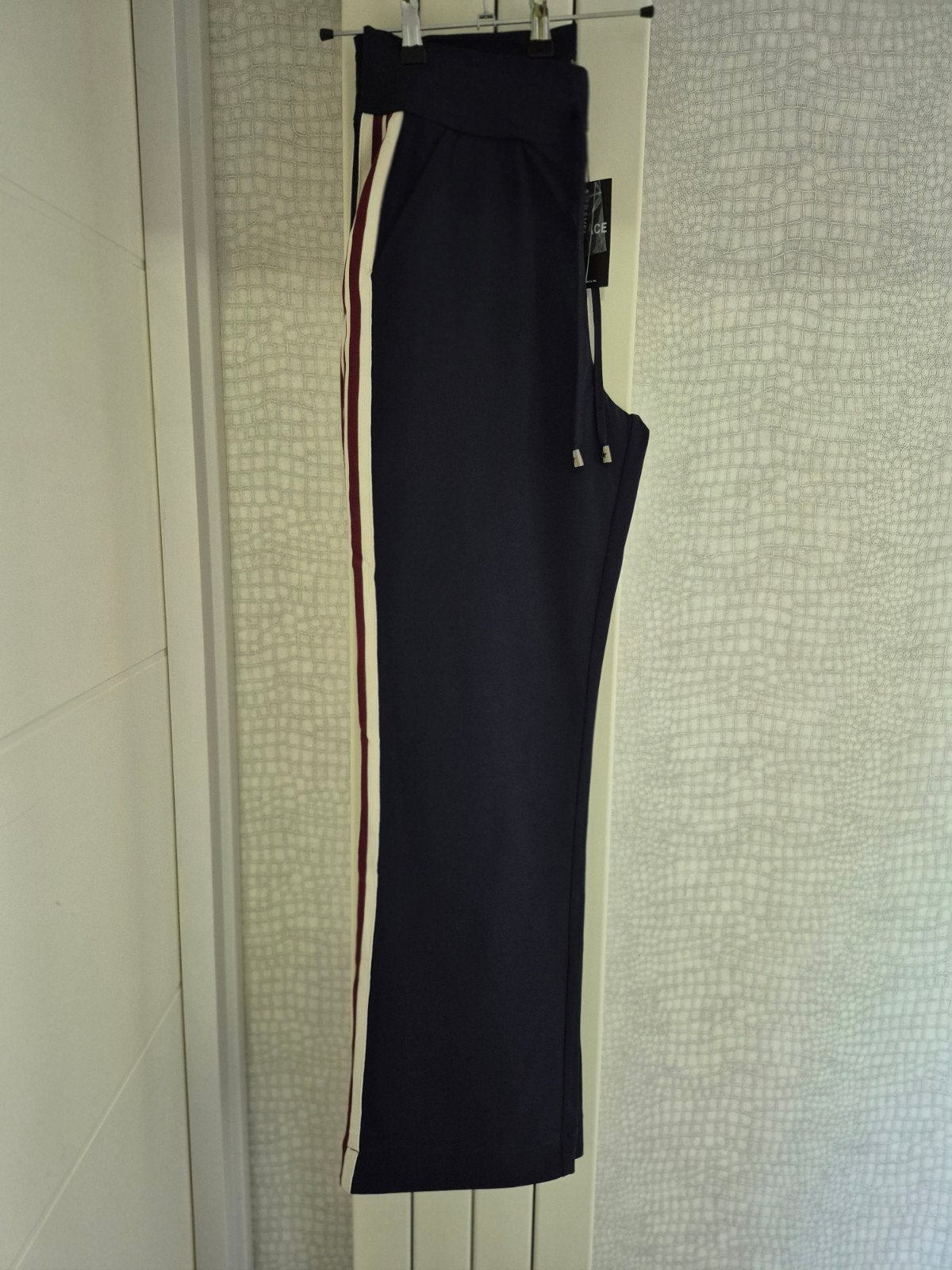 Nieuwe Mi Piace Straight Leg Broek XXL Dark Blue met Bies, Kleding | Dames, Mi Piace, Blauw, Maat 46/48 (XL) of groter, Nieuw