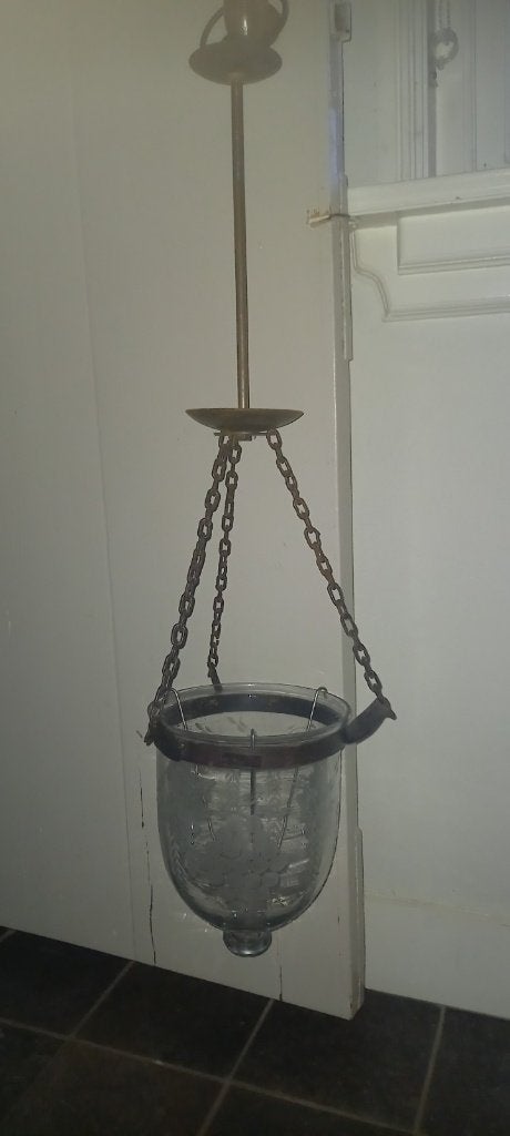 2x Dewan's collection Bell jar hanglamp lantaarn lamp India, Ophalen of Verzenden, Gebruikt, Glas