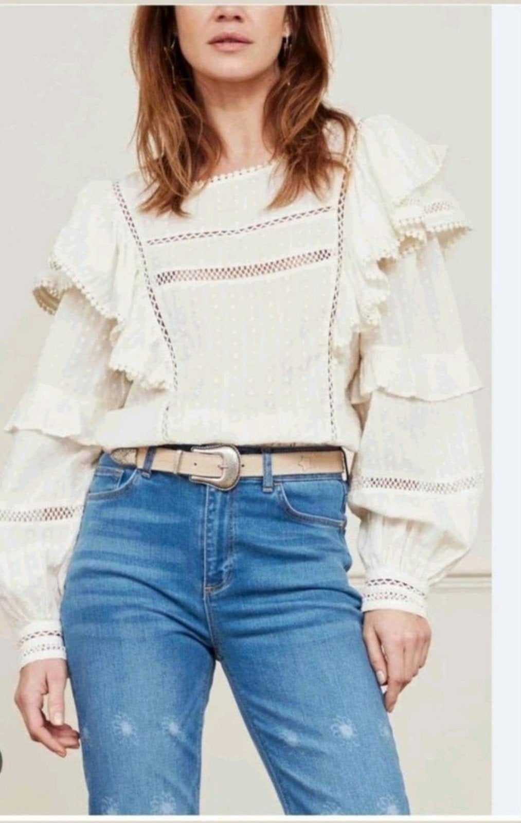 Fabienne Chapot Katie top/ blouse maat 42 *nieuw *, Kleding | Dames, Beige, Maat 42/44 (L), Nieuw, Ophalen of Verzenden
