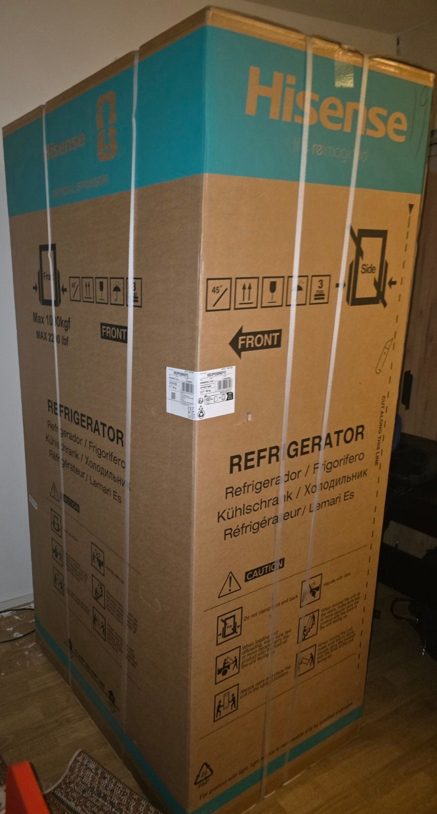 Nieuwe Hisense Koelkast - D Energieklasse - Ongeopend, Ophalen, 200 liter of meer, Nieuw, 160 cm of meer