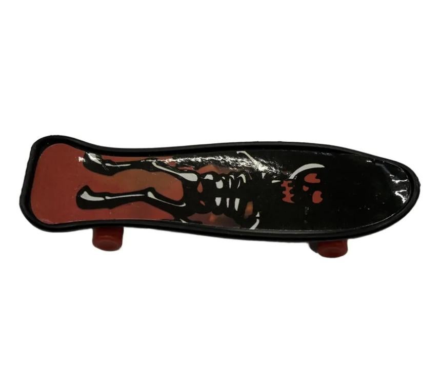 Finger Skateboard brandend Skelet/Death Skull op achterkant, Ophalen of Verzenden, Gebruikt