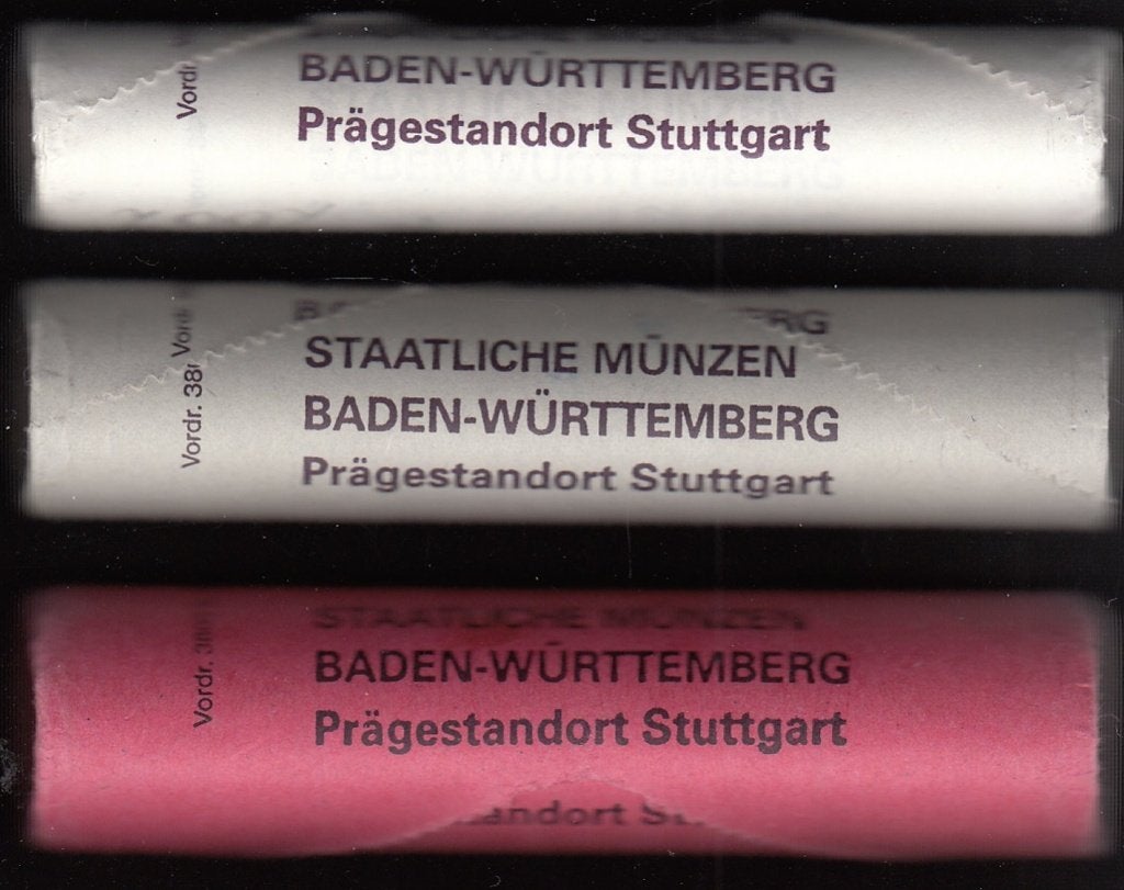 Duitsland 1, 2 en 5 cent 2002 F in complete rollen UNC, Postzegels en Munten, Munten | Europa | Euromunten, Ophalen of Verzenden
