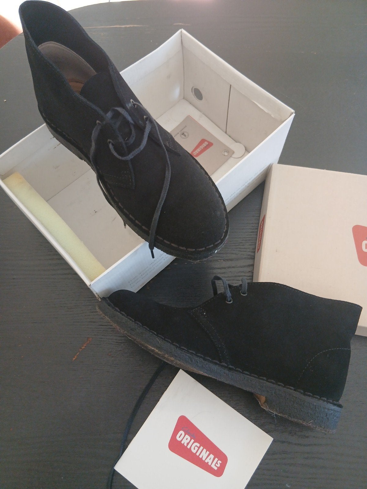 Originele Clarks Desert Boots - Zo goed als nieuw, Zwart, Lage of Enkellaarzen, Ophalen of Verzenden, Zo goed als nieuw