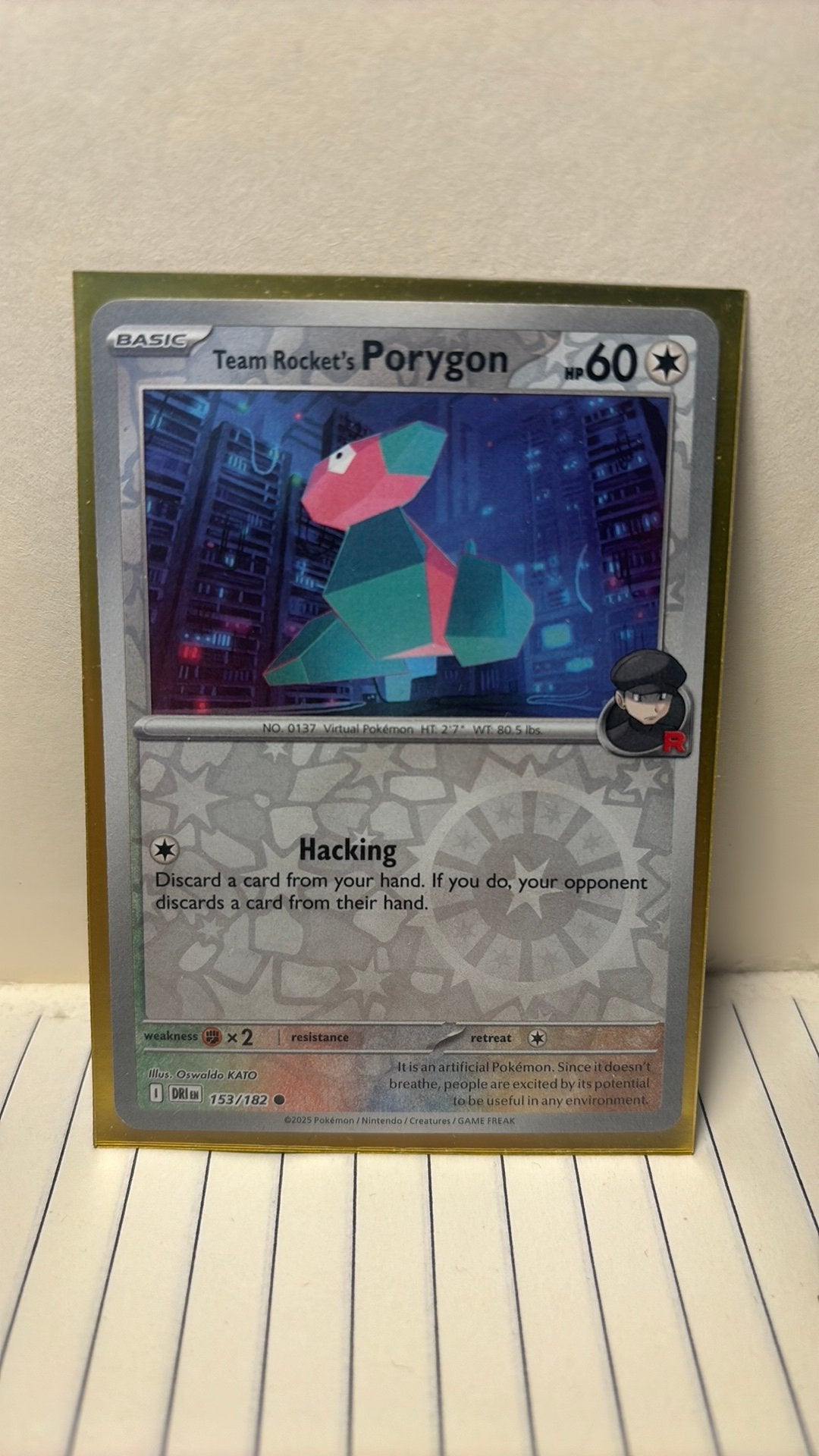 Team Rocket’s Porygon 153/182 Paradox Rift pokemon kaart, Ophalen of Verzenden, Nieuw, Boosterbox