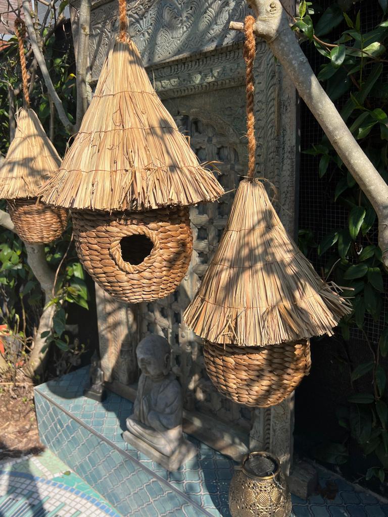 vogelhuis uit Bali Indonesie riet kan je schoonmaken boho, Verburgt Vintage, Nieuw, Ophalen of Verzenden, https://verburgtvintage.nl/#contact