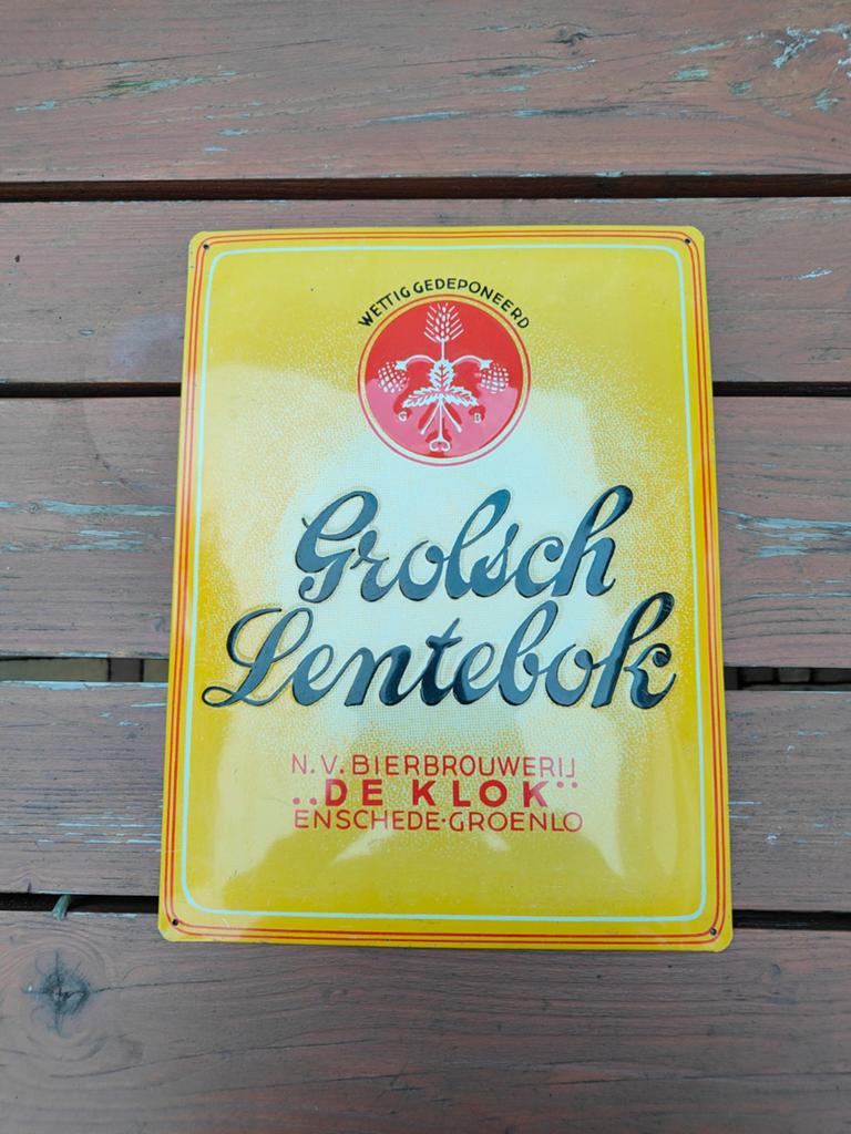 Grolsch reclame bord, Ophalen of Verzenden, Zo goed als nieuw, Reclamebord, Plaat of Schild, Grolsch