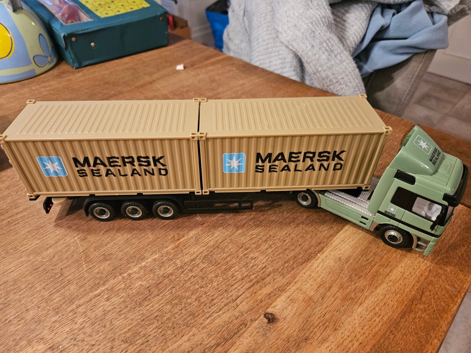 Maersk Sealand Vrachtwagen met Containers Speelgoed, Ophalen of Verzenden, Gebruikt
