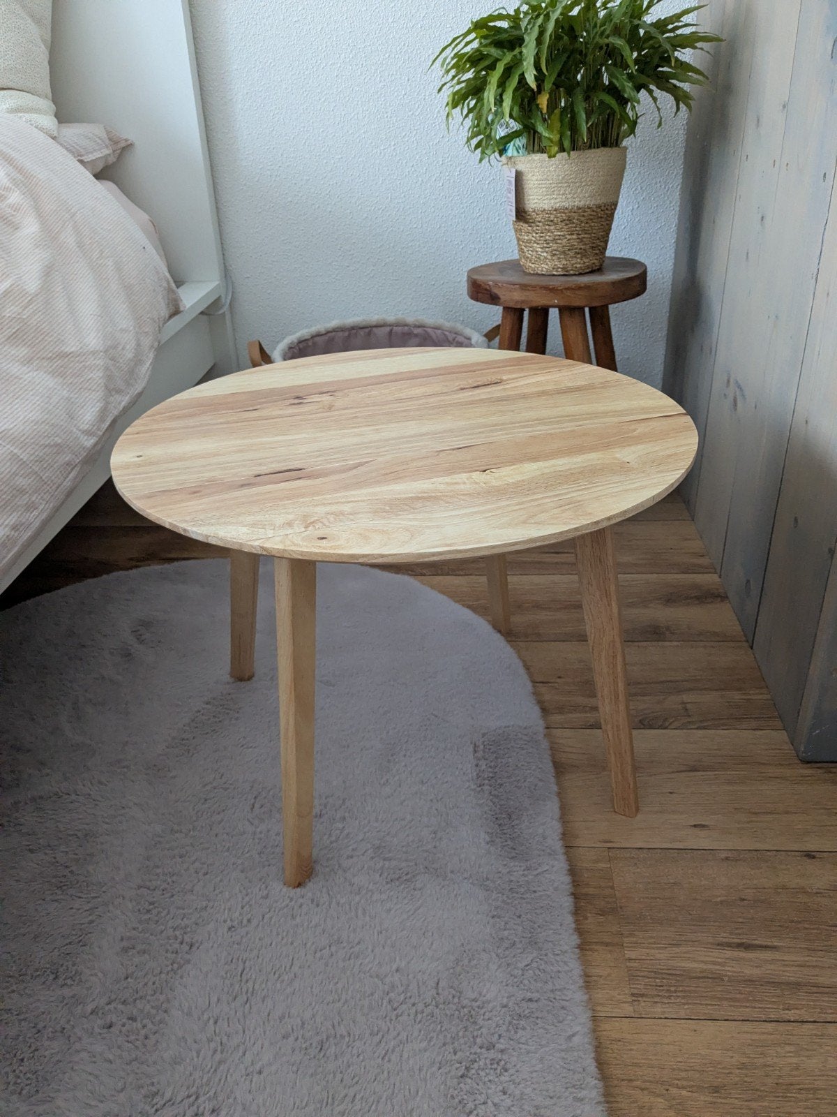 Rond bijzettafeltje - Zo goed als nieuw, Ophalen, Minder dan 45 cm, Minder dan 55 cm, Rond