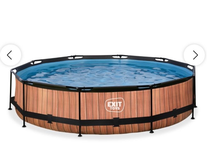 EXIT wood zwembad 360x76 cm – nieuwe liner + zwart frame, Ophalen, Nieuw