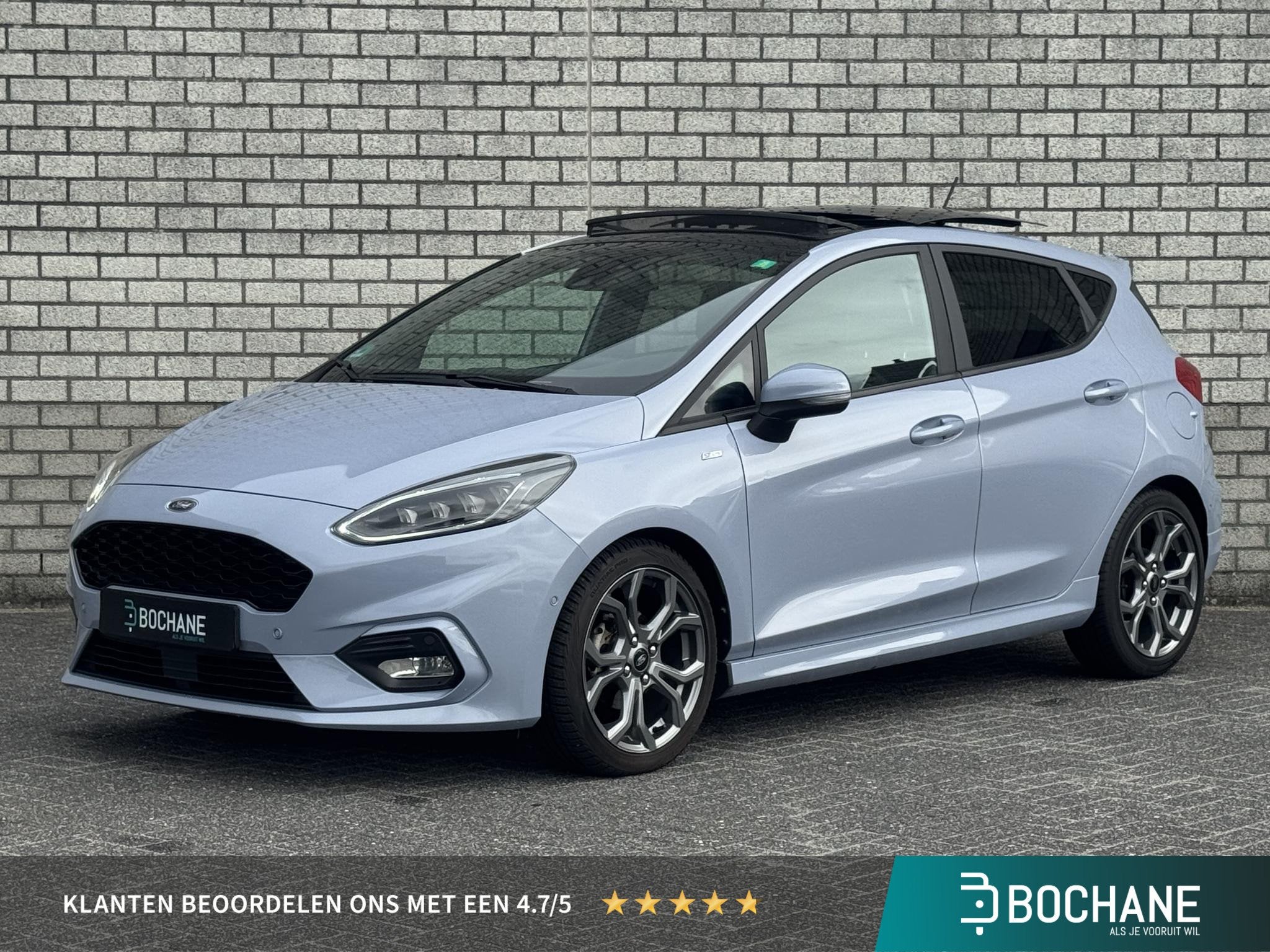 Ford Fiesta 1.0 EcoBoost Hybrid ST-Line | B&O Audio | Panora, Auto's, Voorwielaandrijving, Gebruikt, Met garantie (alle), Blauw