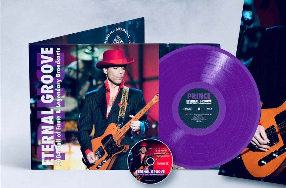 Prince LP + DVD + Poster ‘Eternal Groove’ Paars Vinyl Sealed, Cd's en Dvd's, LP, Rock, Verzenden, Nieuw in verpakking