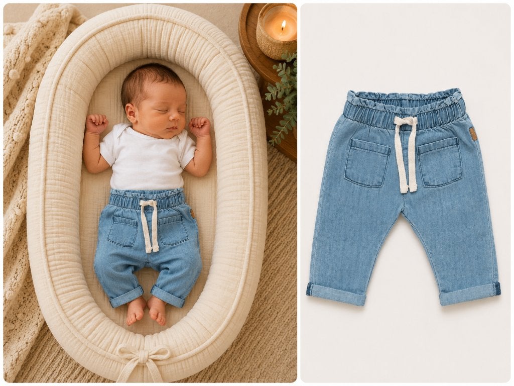 Broek Noppies Jeans blauw maat 56 NIEUW, SO, Broekje, Meisje, Nieuw