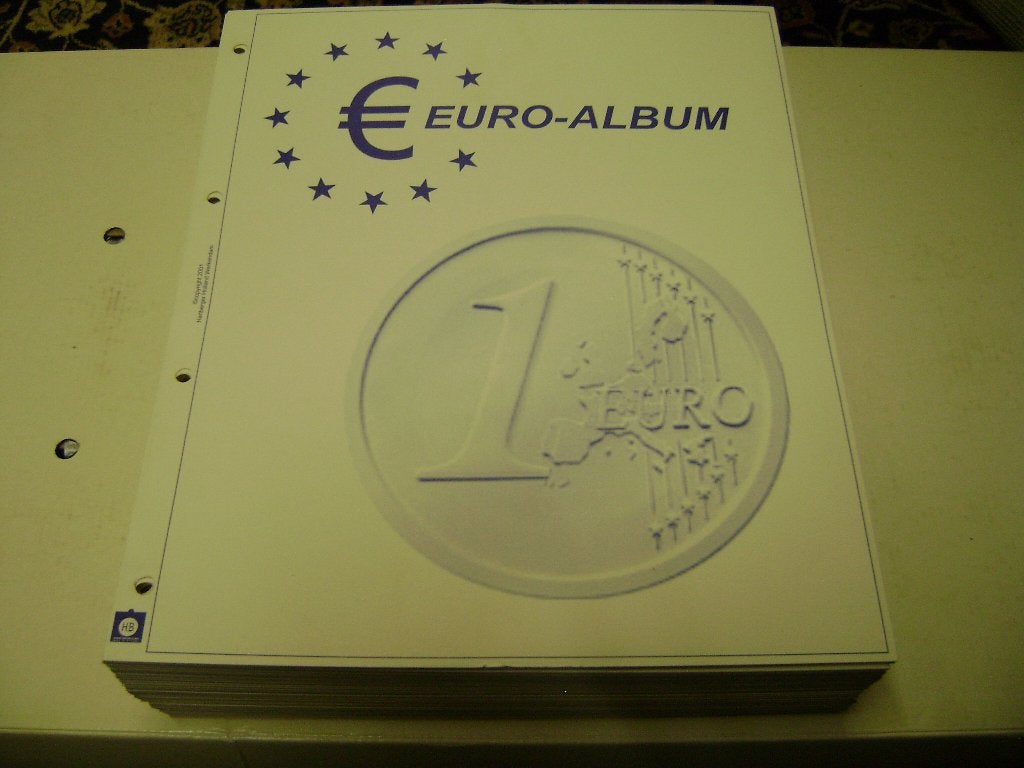 Hartberger Euro opbergbladen Frankrijk en Spanje 2002, Postzegels en Munten, Ophalen of Verzenden, Overige typen