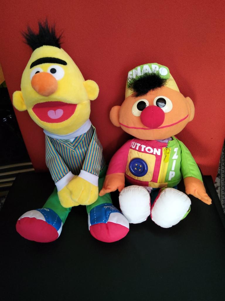 Bert en Ernie knuffels Sesamstraat, Gebruikt, Overige merken, Overige typen, Ophalen of Verzenden