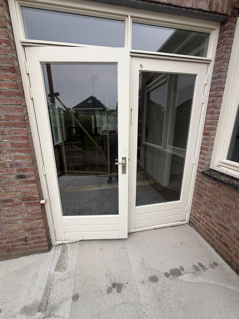 Gratis openslaande deuren (zonder glaskozijn erboven ), Gebruikt, Buitendeur, 200 tot 215 cm, Glas