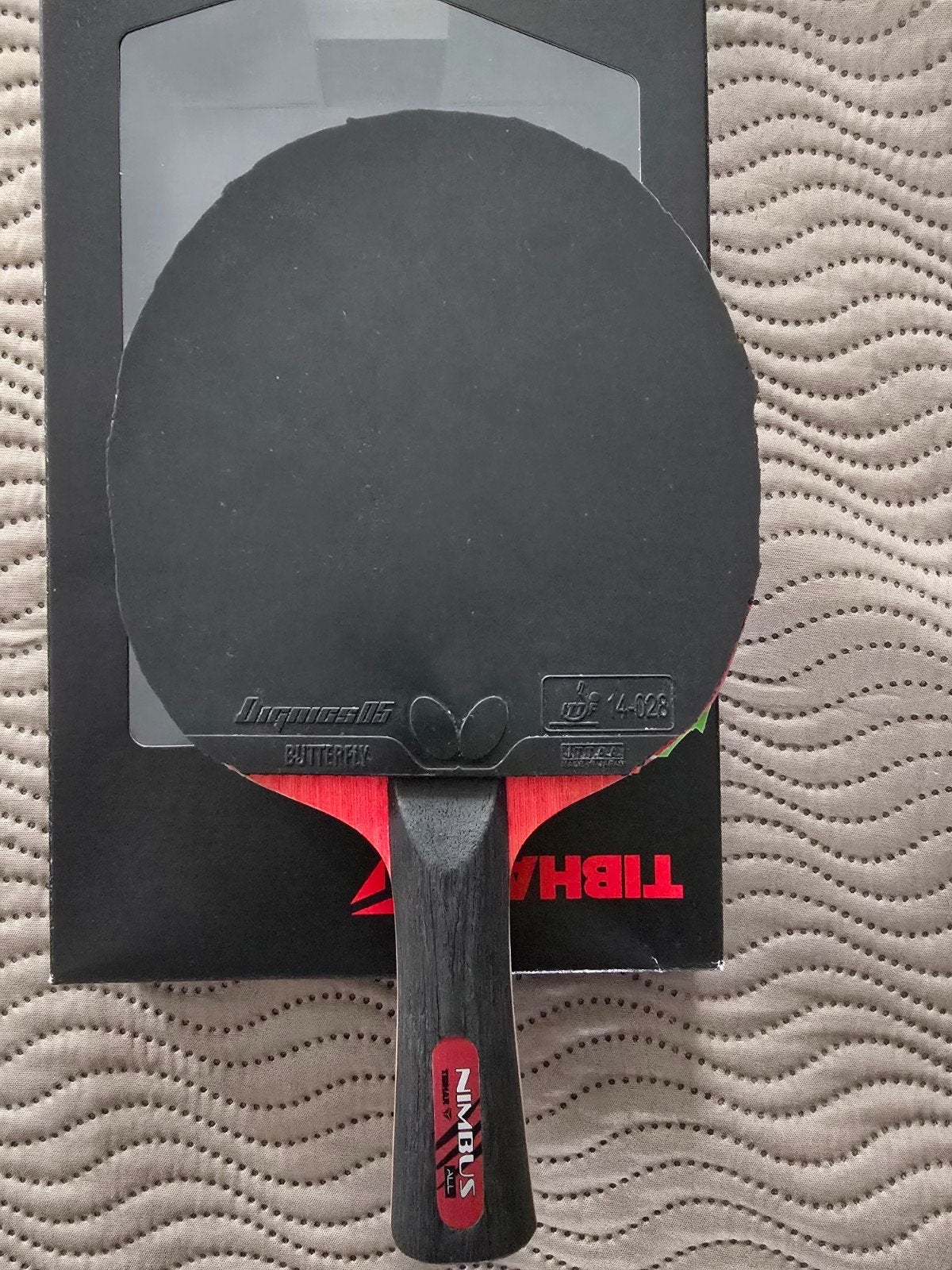 Tibhar allround nimbus met twee rubber/ Drie maanden gebruik, Sport en Fitness, Ophalen of Verzenden, Net, Batje(s) of Balletje(s)