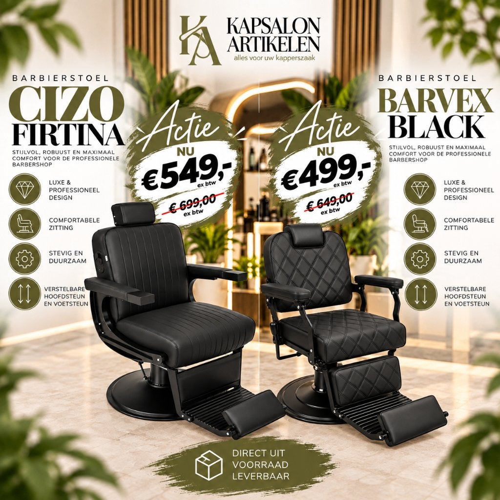 Korting Barbierstoel Herenstoel Knipstoel Kappersstoel Barbe, INDUSTRIEEL, Nieuw, Ophalen of Verzenden, Vijf, Zes of meer stoelen