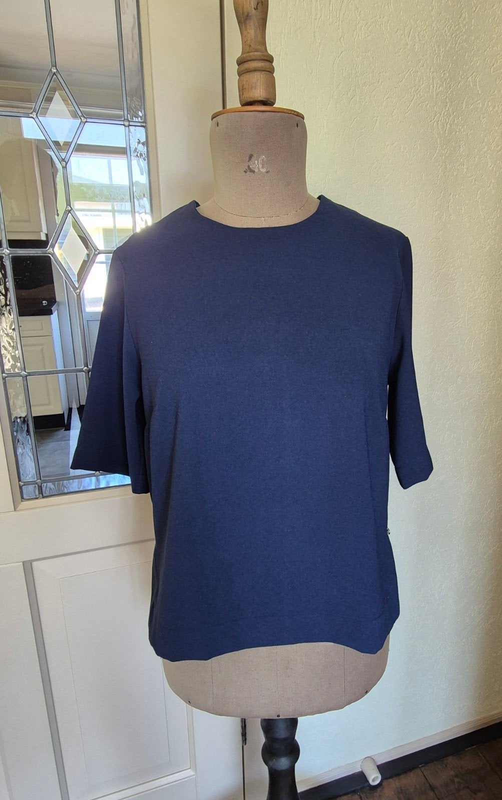 Ottod'Ame prachtige top donkerblauw 36 NIEUWSTAAT!, Kleding | Dames, Tops, Blauw, Ophalen of Verzenden, Zo goed als nieuw, Korte mouw