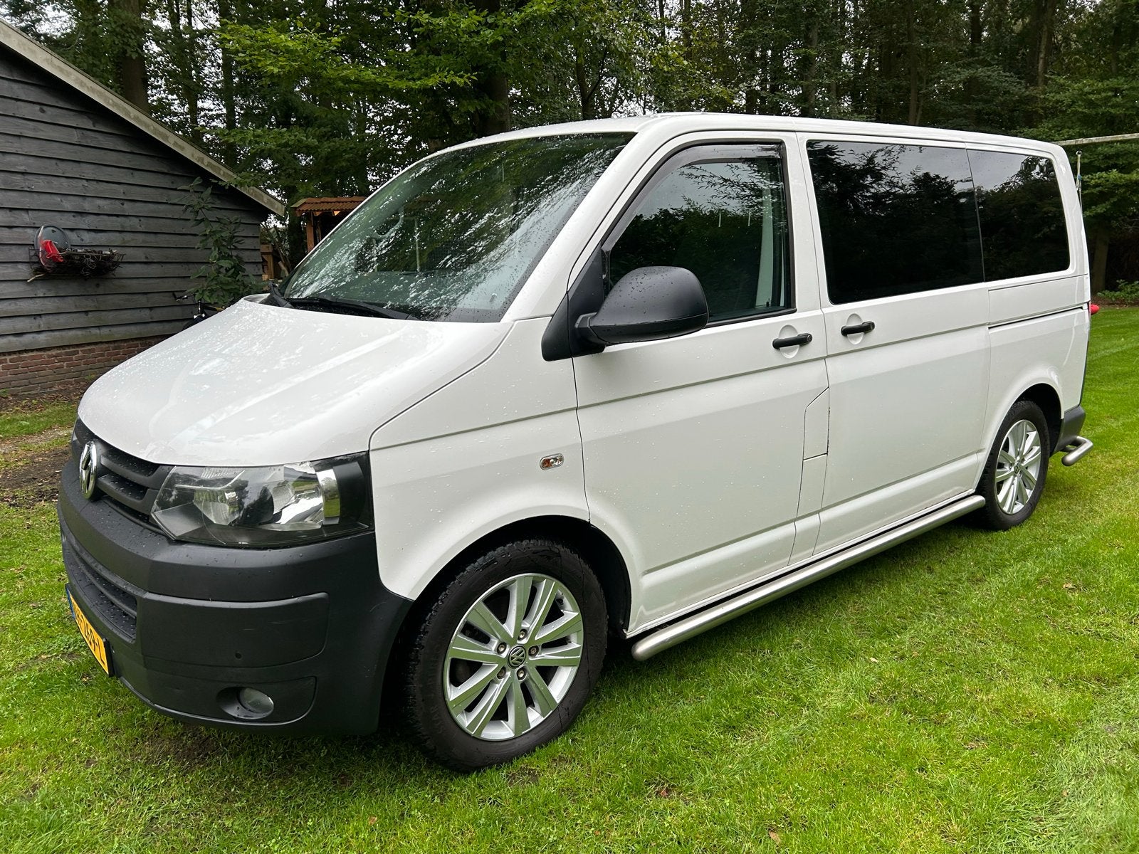 VW T5.1 Transporter 2.0 TDI 2014 L1H1 DSG DC CarPlay 180pk, Auto's, Stof, Zwart, 4 cilinders, Volkswagen