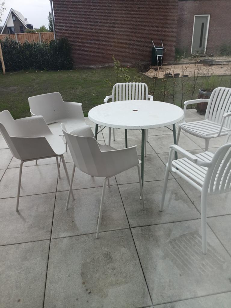 Gratis tafel - Handig voor klussen of als opknapper, Ophalen, Gebruikt, Rond, Kunststof