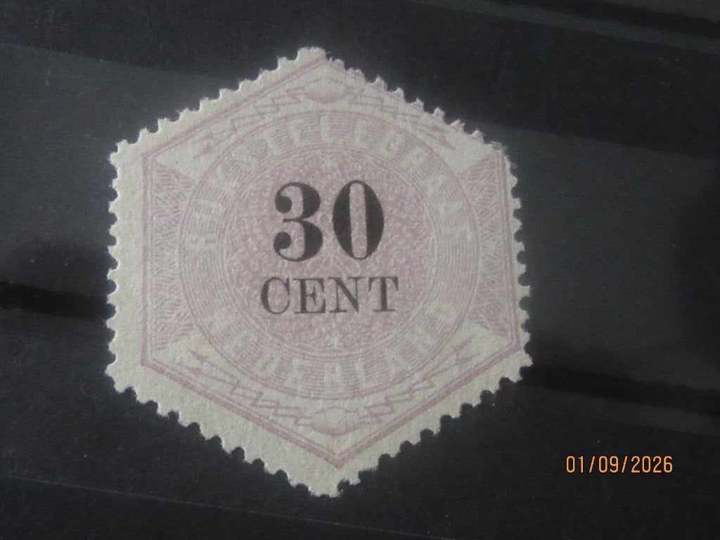 Nico Nederland Telegram 8 (*) Ongebruikt zonder gom 1877, Ophalen of Verzenden, T/m 1940, Postfris