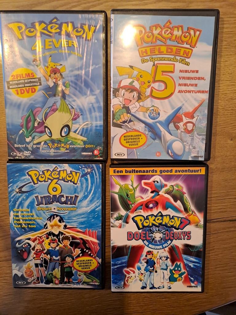 Pokémon films 4, 5, 6 en 7 op dvd, Alle leeftijden, Ophalen of Verzenden, Zo goed als nieuw
