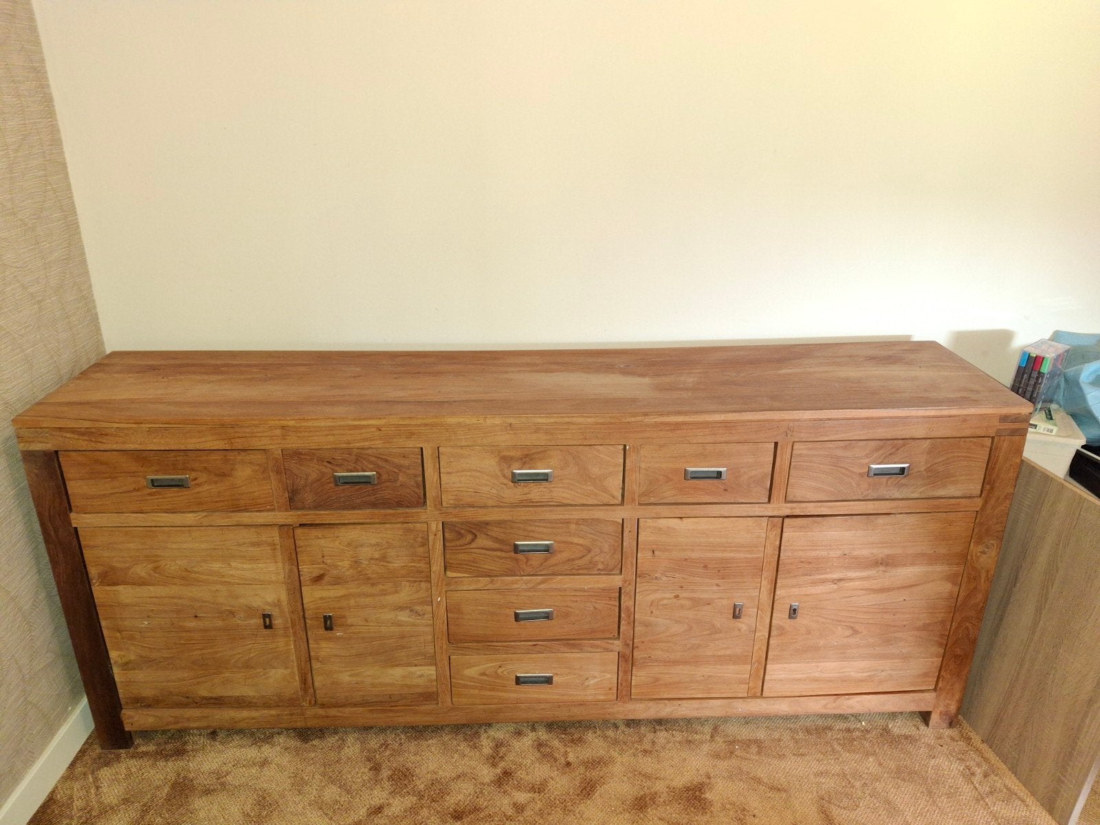 Teak houten dressoir, Ophalen of Verzenden