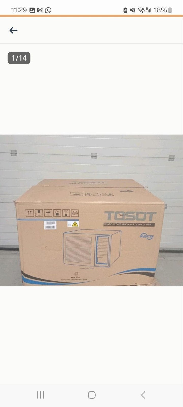 Tosot Window Type Room Air Conditioner Inverter, Witgoed en Apparatuur, Airco's, Minder dan 60 m³, Timer, Nieuw, 3 snelheden of meer