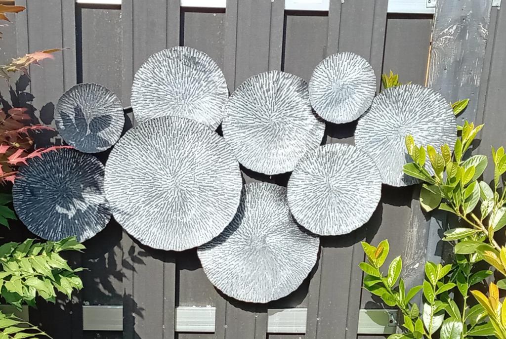 Metalen wanddecoratie, Huis en Inrichting, Woonaccessoires | Wanddecoraties, Ophalen, Metaal, Gebruikt, 76 cm