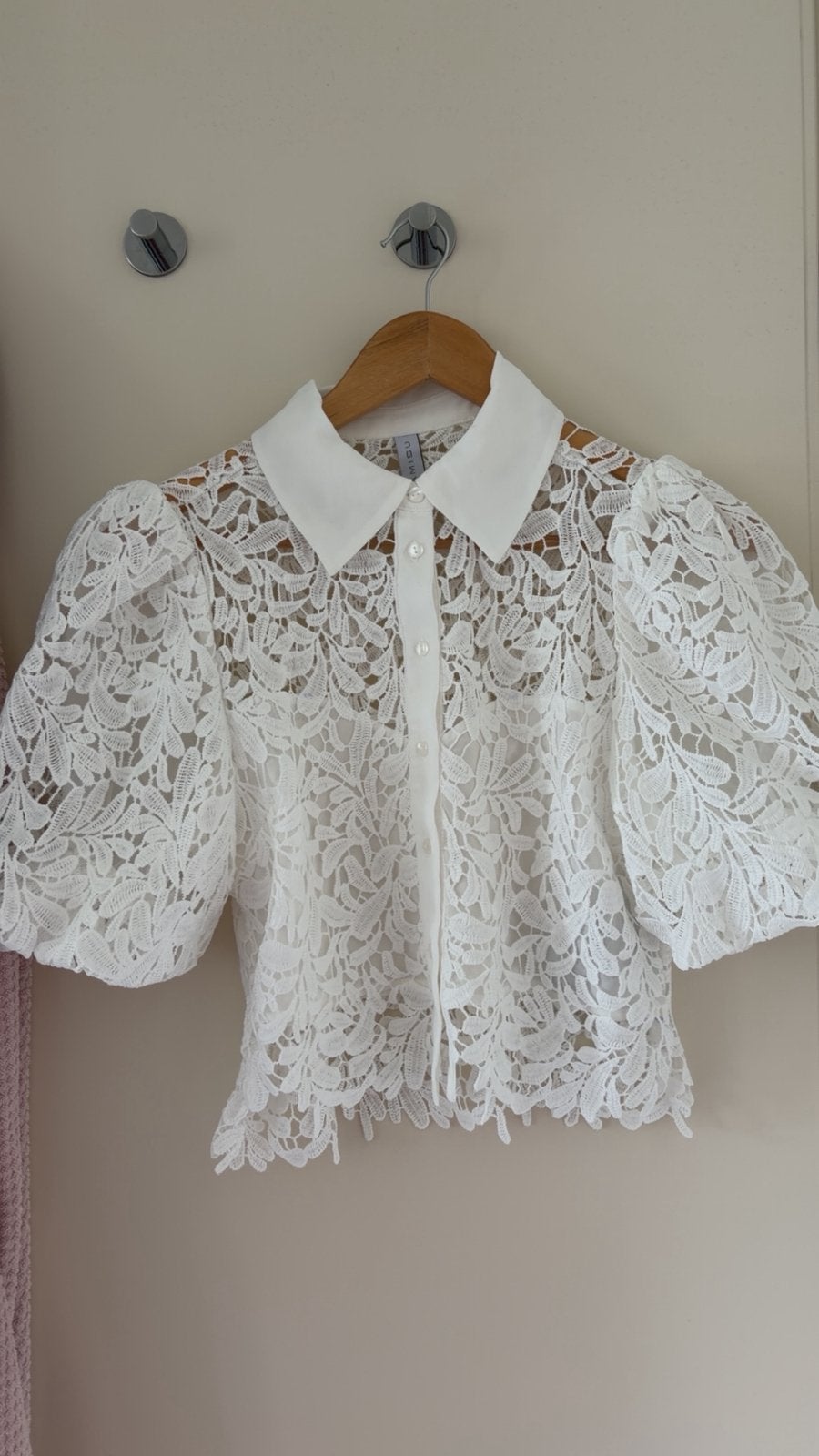 Kanten blouse, Ophalen of Verzenden, Zo goed als nieuw, Wit