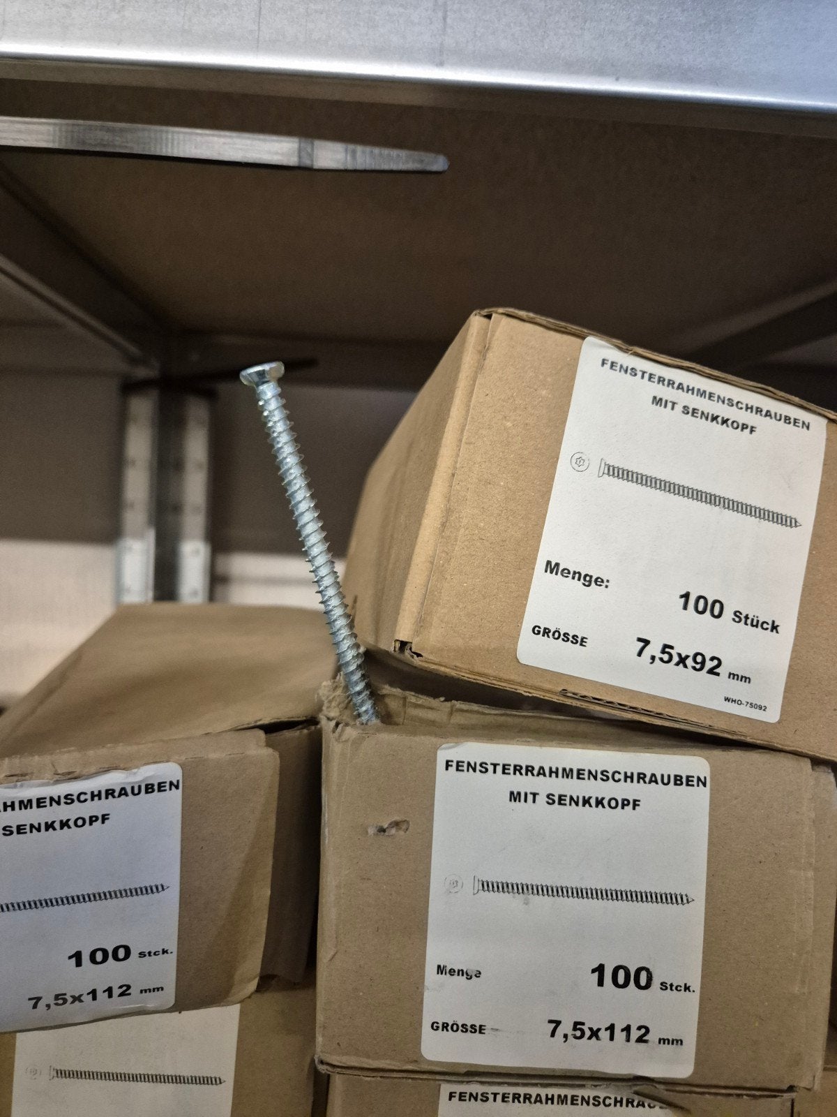 Kozijn schroeven verzinkt 7.5 x 112, Ophalen of Verzenden, Nieuw, Minder dan 50 mm, Schroeven