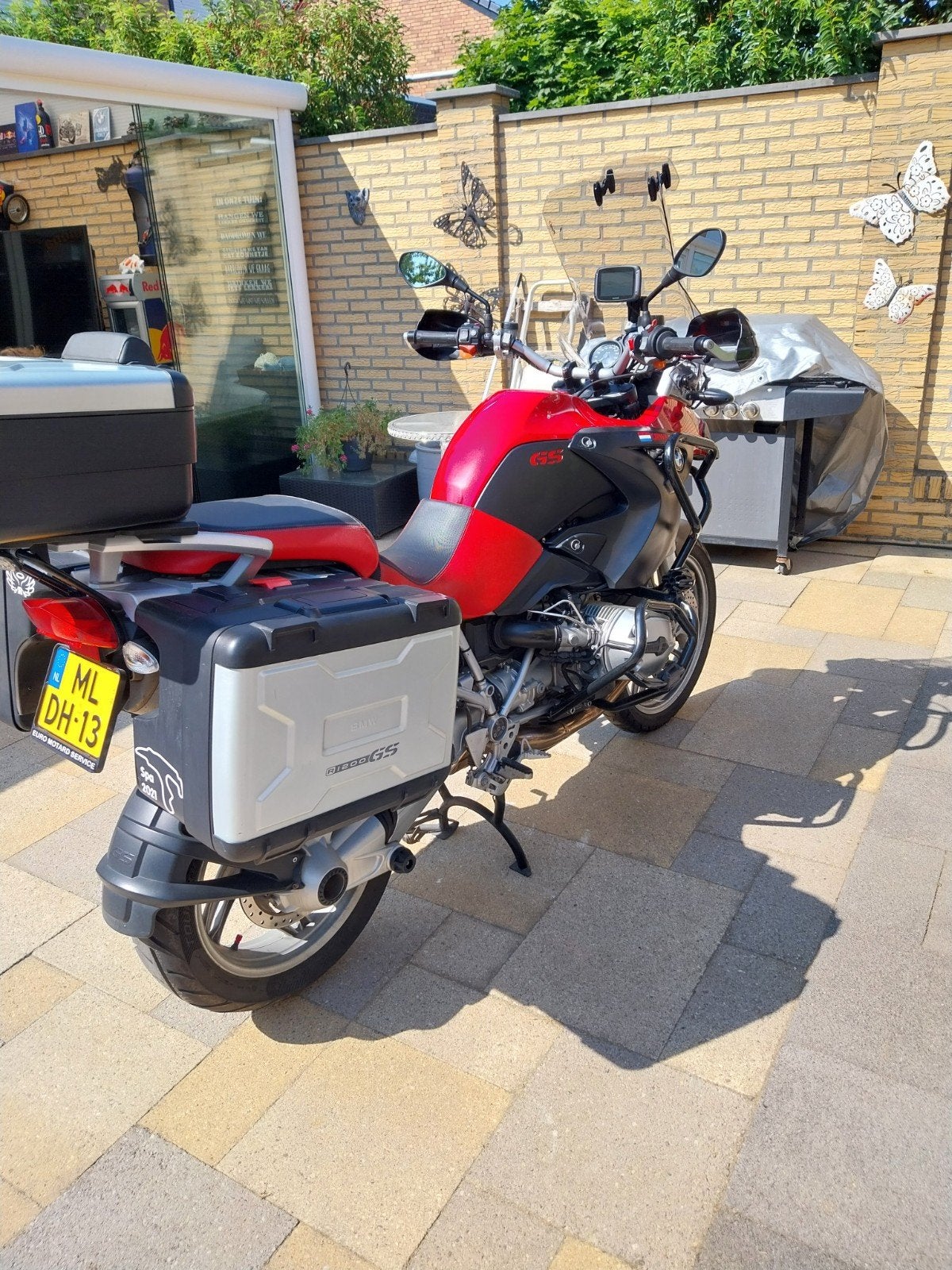 BMW R 1200 GS - Rode Toermotor met Topkoffer en Zijkoffers, 2 cilinders, Cardan-aandrijving, Motorrijbewijs A, Gebruikt