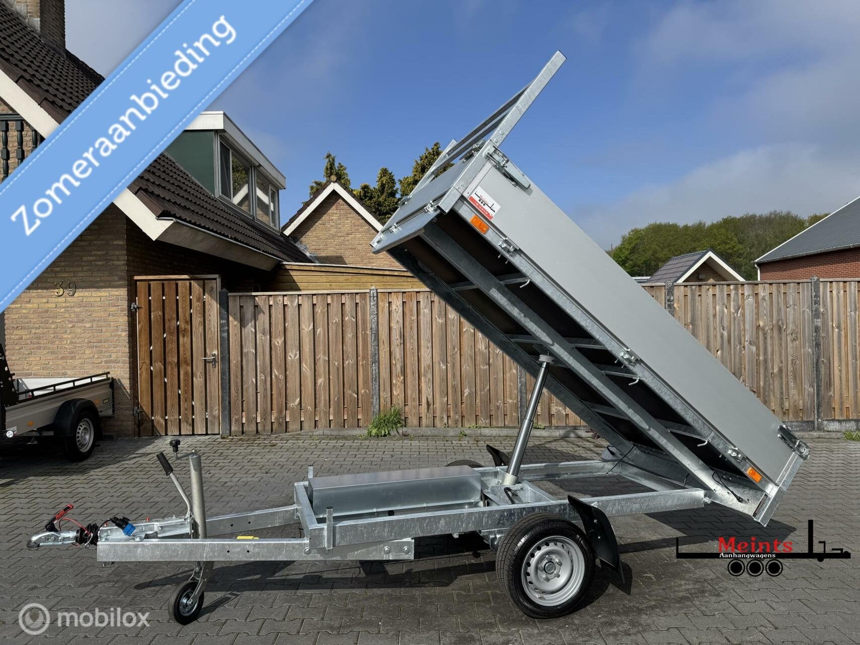 NIEUWE Syma elektrische enkelasser kipper 260x150 1500KG, Auto diversen, Aanhangers en Bagagewagens, Nieuw