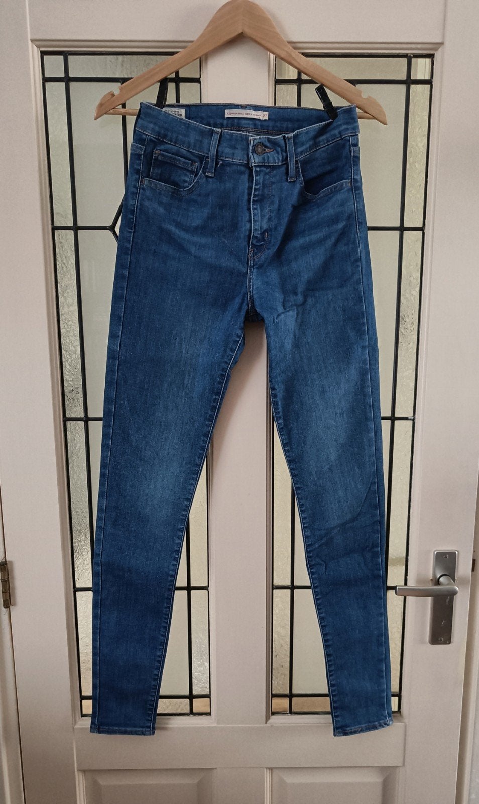 Levi's spijkerbroek maat 27 S model 720 skinny, Ophalen, Blauw, Nieuw, W27 (confectie 34) of kleiner
