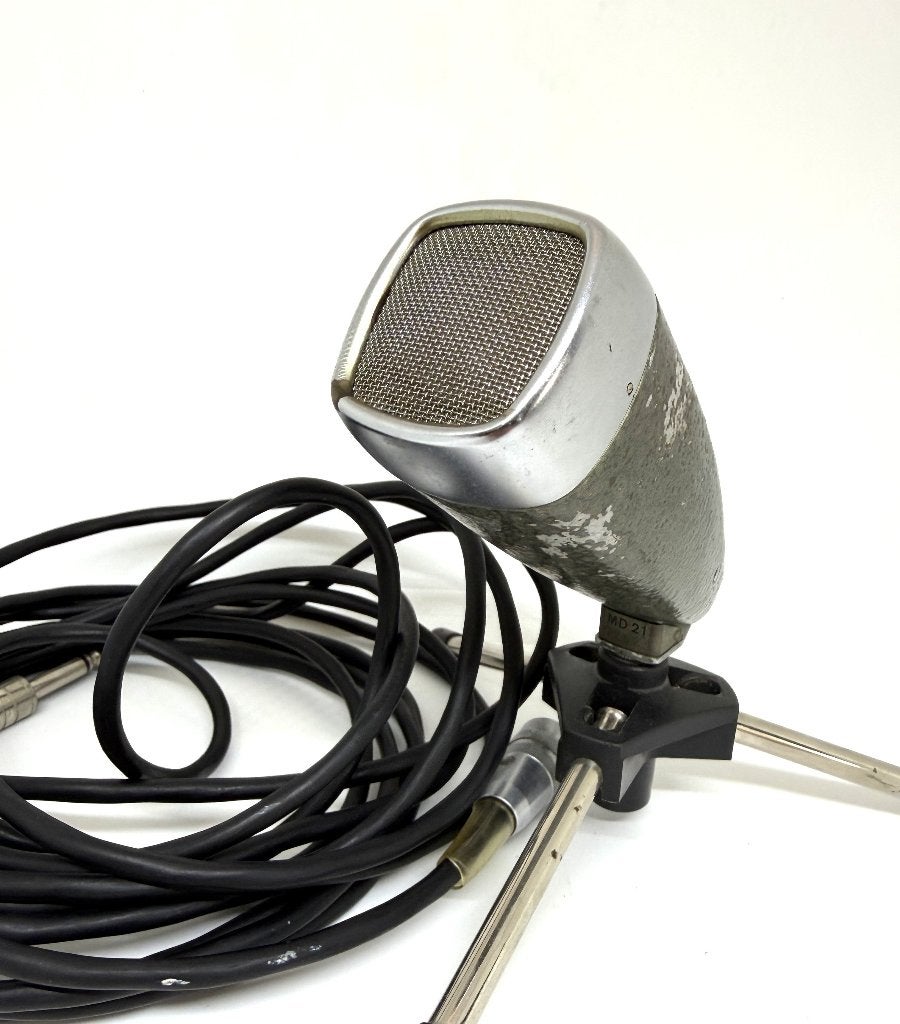 Vintage Sennheiser MD21 microfoon - jaren 50 - MD 21 / MD-21, Muziek en Instrumenten, Microfoons, Ophalen of Verzenden, Gebruikt