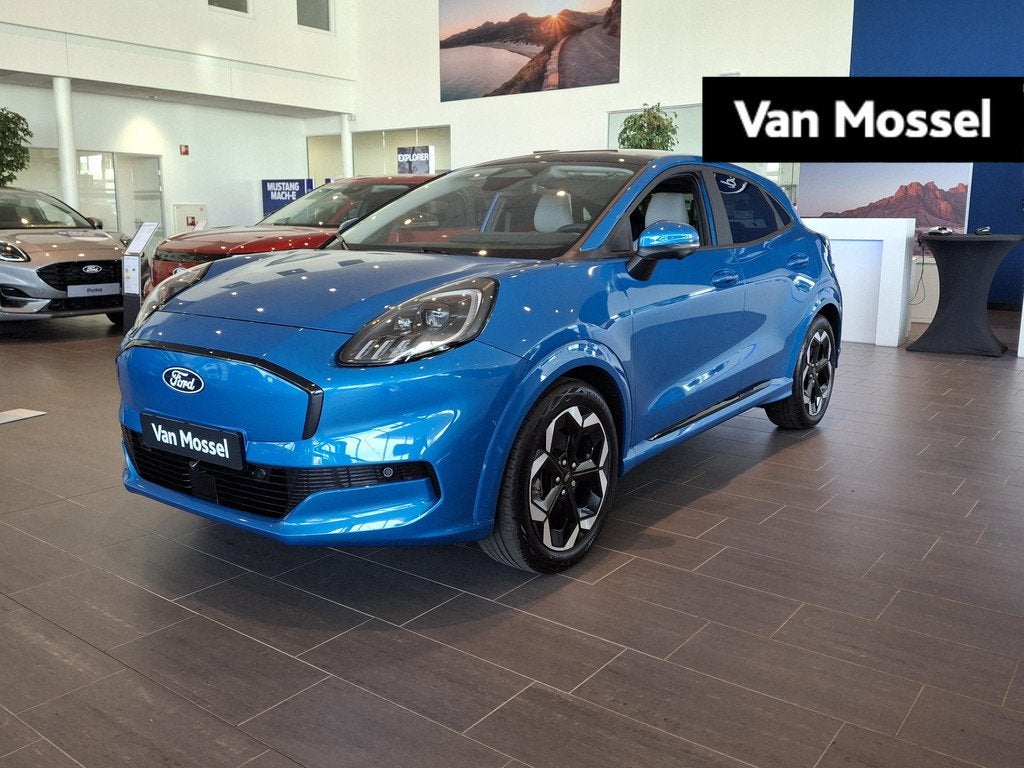 Ford Puma Gen-E Premium 44 kWh | €3000 Ford voordeel | Nie, Auto's, Ford, Puma, Automatische klimaatregeling, Blauw, Leder en Stof