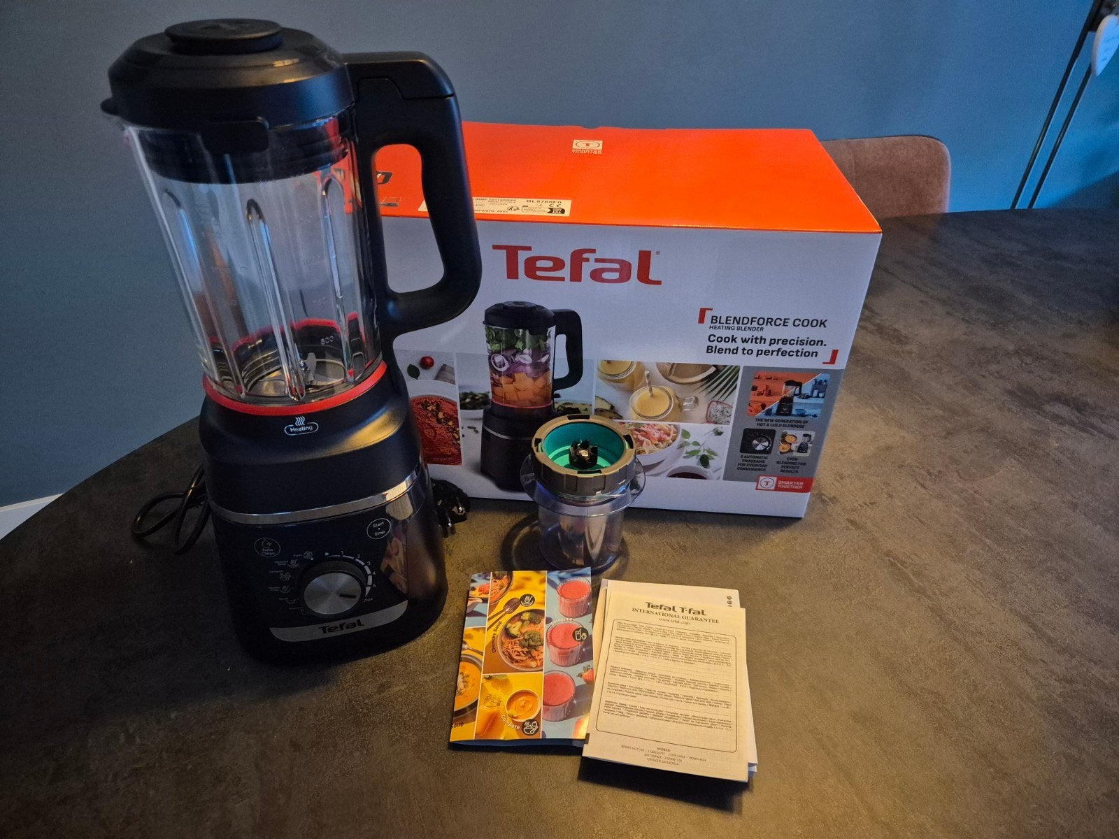 Tefal Blendforce Cook BL5768 Blender met kookfunctie, Witgoed en Apparatuur, Blenders, Ophalen of Verzenden, Zo goed als nieuw