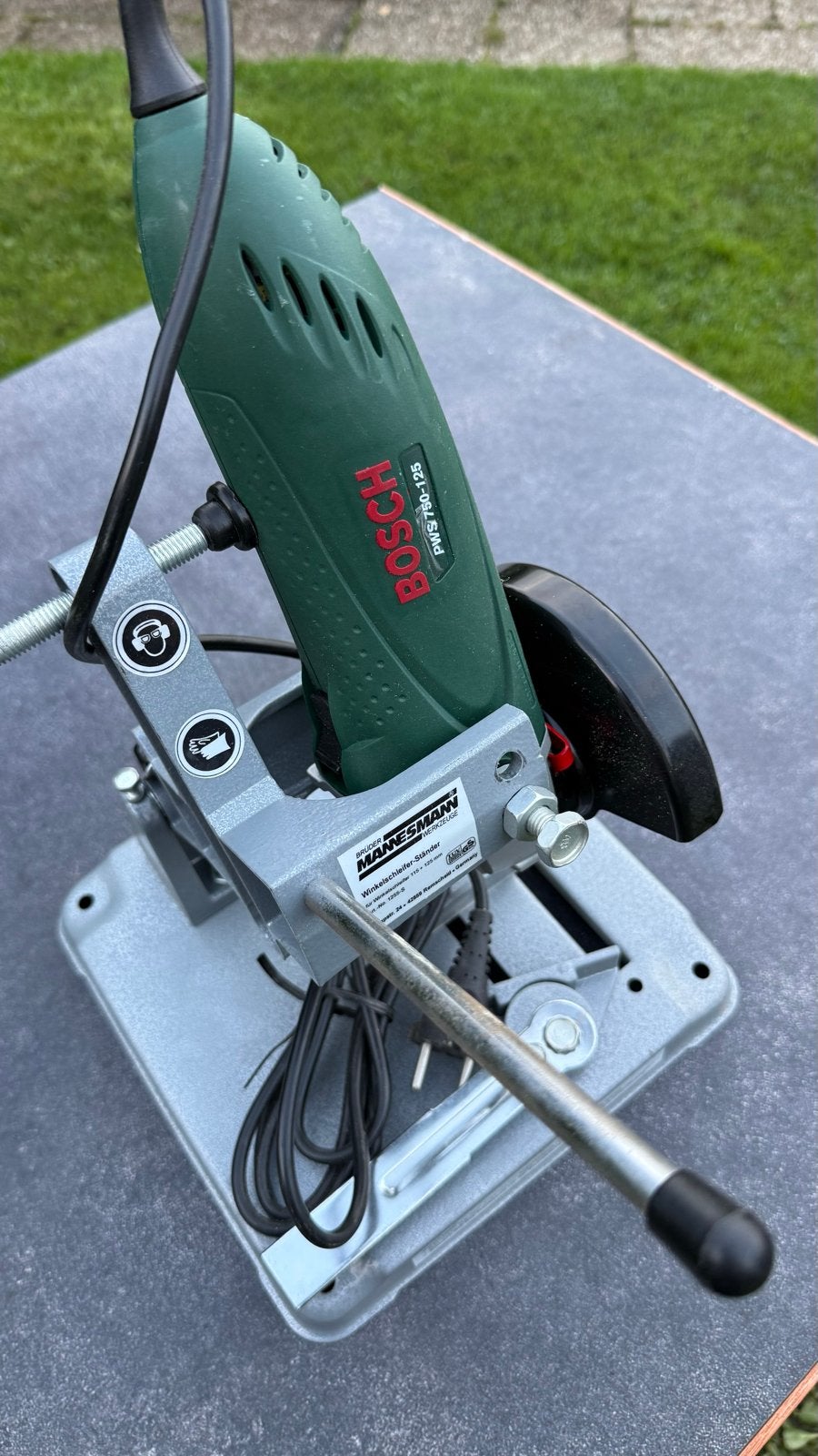 Bosch PWS 750-125 haakse slijper met Mannesmann standaard, Doe-het-zelf en Verbouw, Ophalen of Verzenden, Nieuw, 700 tot 1000 watt