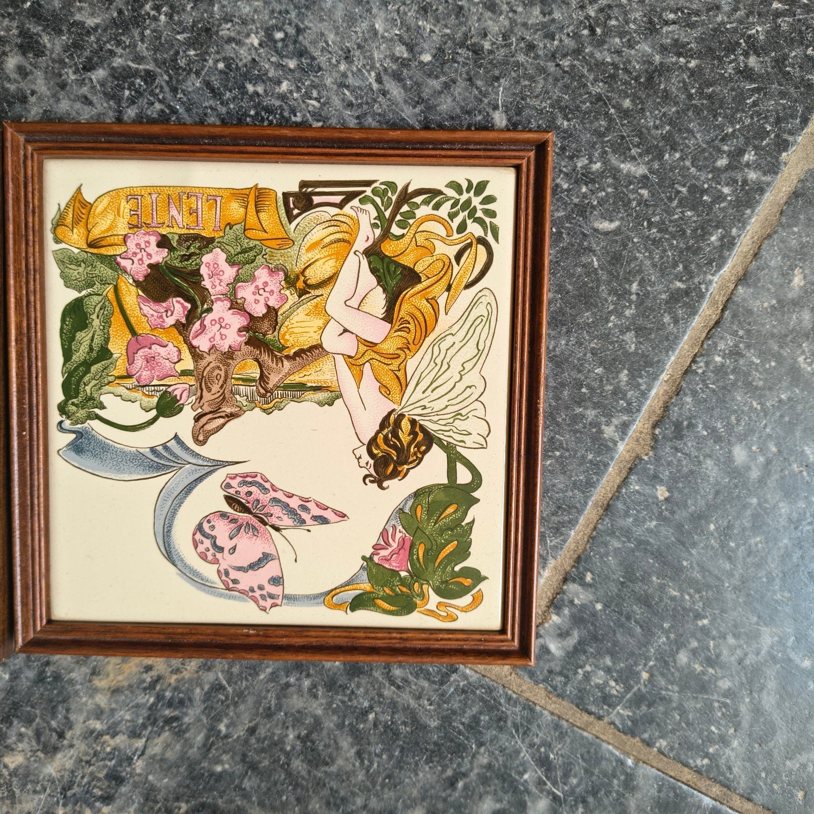Set van 3 Vintage Tegeltableaus 'De Seizoenen' met Elfen, Antiek en Kunst, Ophalen