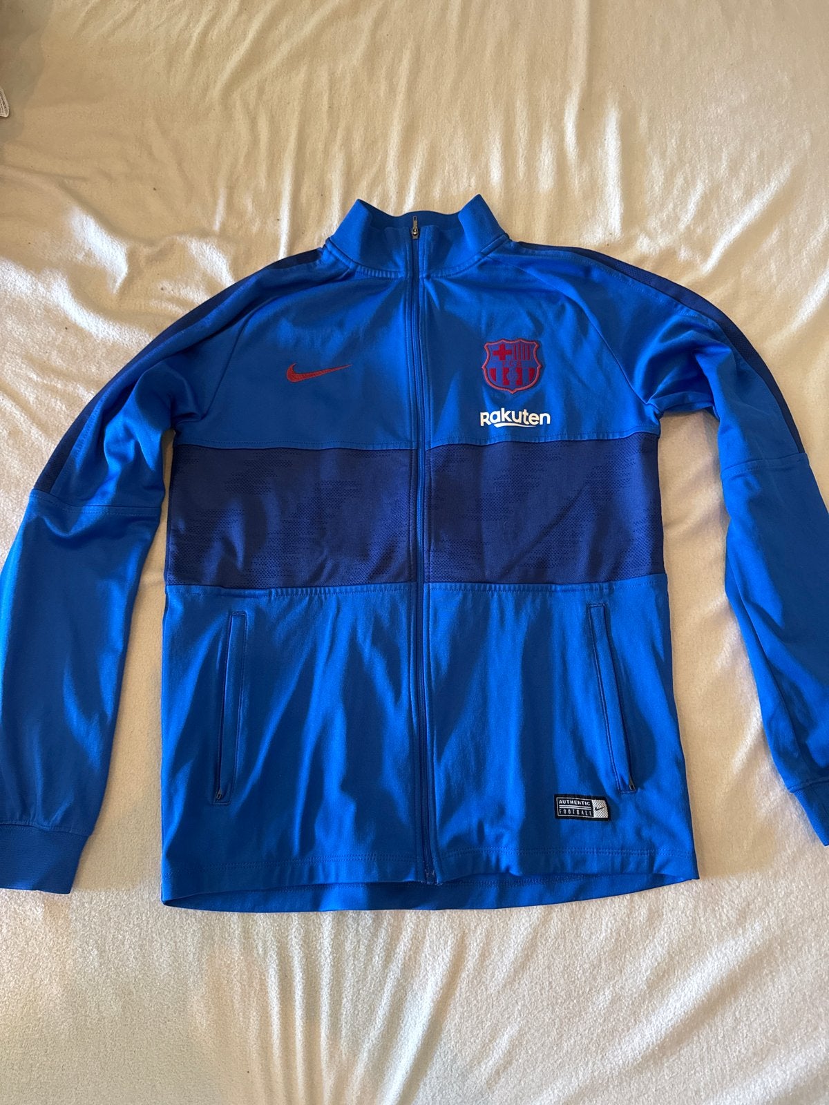 FC Barcelona Trainingsvest Nike Dri-Fit (Jasje & Broek), Ophalen of Verzenden, Zo goed als nieuw, Maat 158