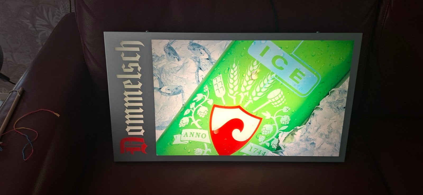 Dommelsch bier Lichtreclame, Ophalen of Verzenden, Gebruikt, Lichtbak of (neon) lamp