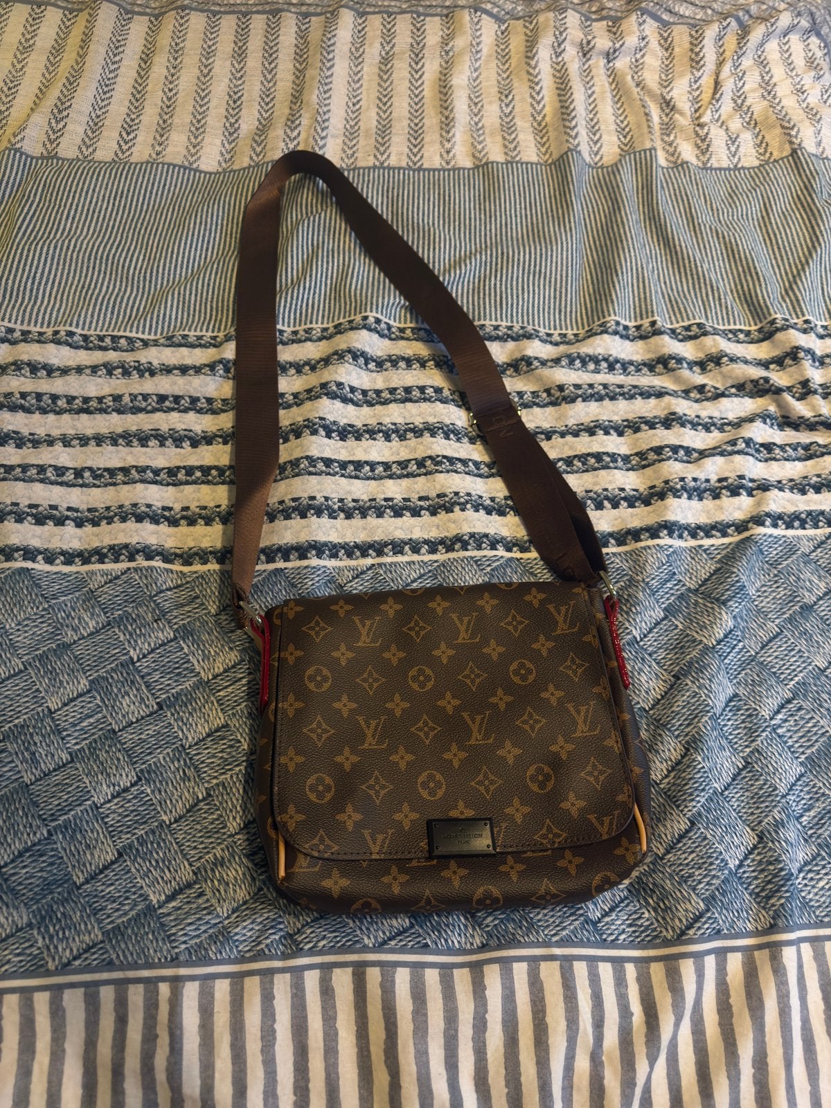 Louis Vuitton tas - Bruin monogram schoudertas, Ophalen of Verzenden, Gebruikt, Bruin, Overige merken