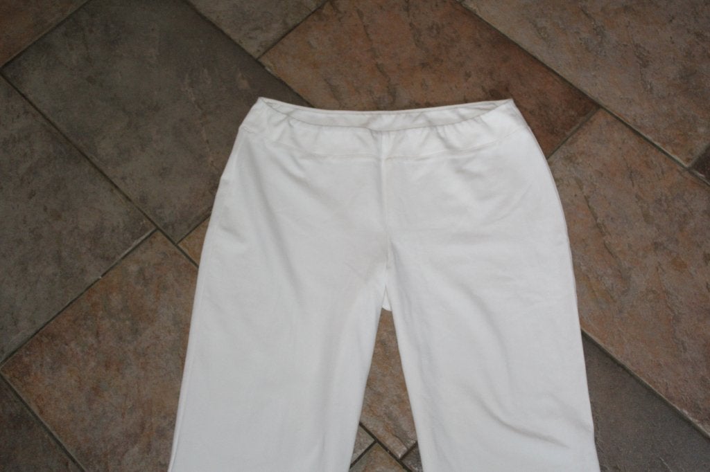 Joseph Ribkoff creme capri stretch broek mt 46/48 ZGAN, Verzenden, ., Beige, Maat 46/48 (XL) of groter