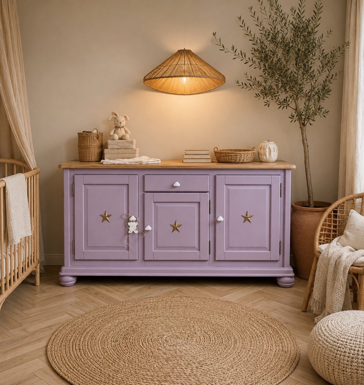Vintage dressoir eiken commode ladekast meidenkast babykamer, Ophalen, 50 tot 70 cm, Nvt, Nvt